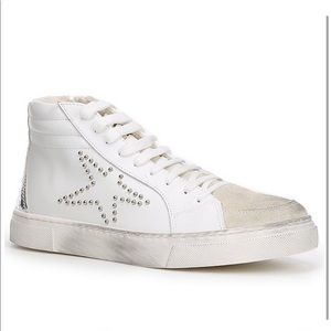 Steve Madden Leather& Suede High-Top Star Sneakers